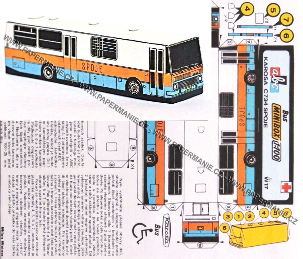 Bus Karosa C734 - spoje
