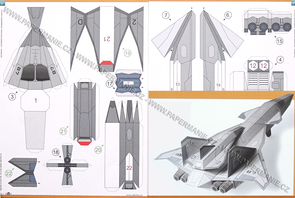 Bombardér Stealth + bojový dron