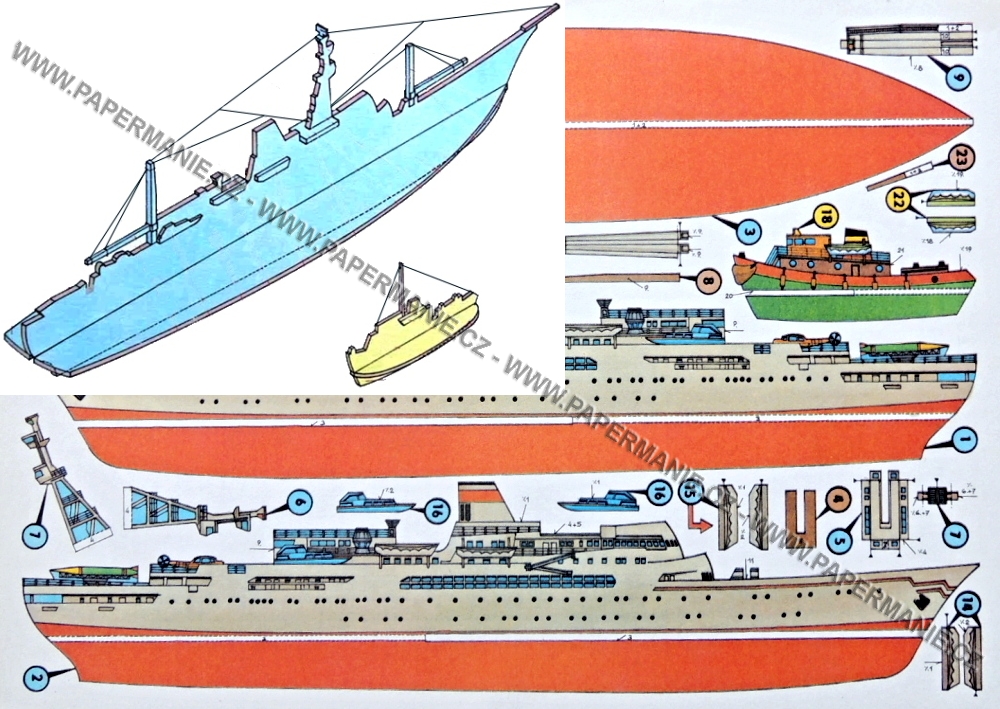 Výzkumná loď a remorkér