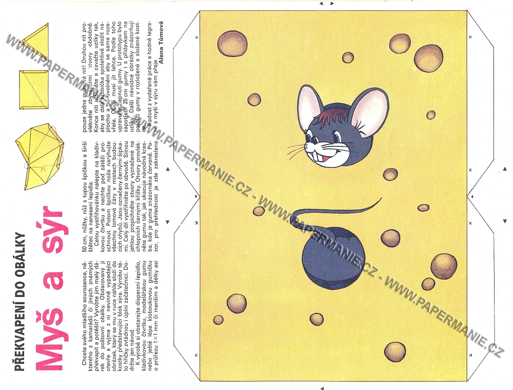 Obálkové překvapení - Myš a sýr 