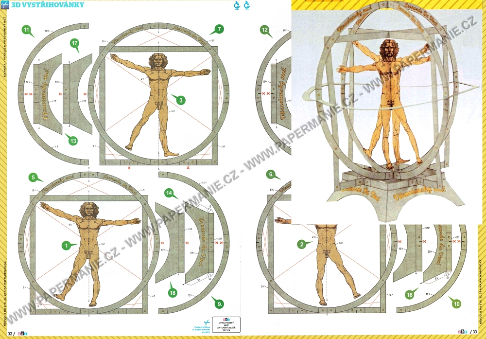 Vynálezy Leonarda da Vinci - Postava v kruhu