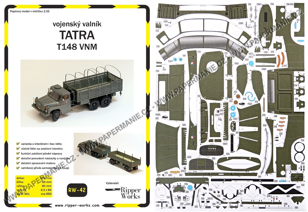 RW - Tatra 148 vojenský valník