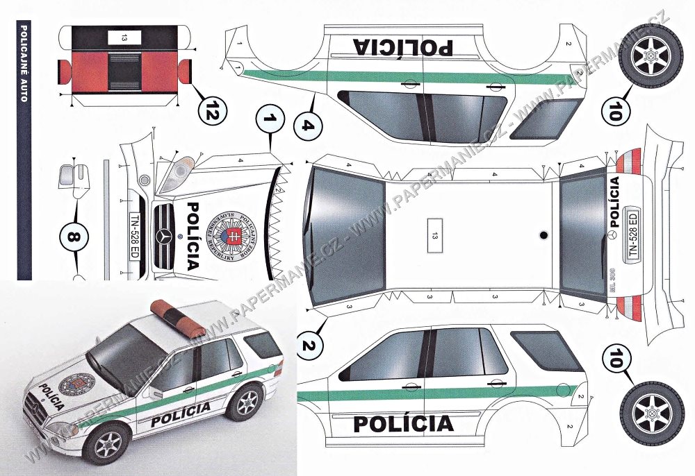 Policejní auto Mercedes