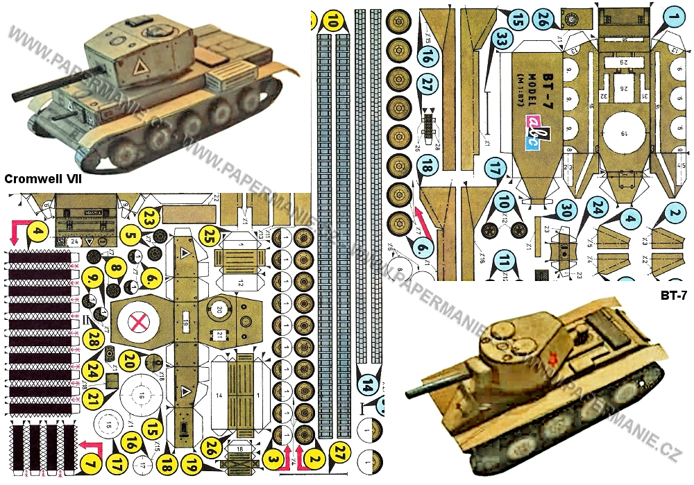 Tank Cromwell VII + BT-7 
