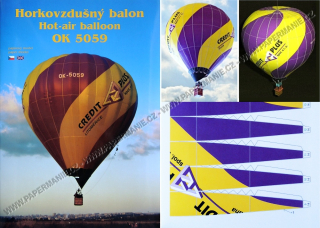 Horkovzdušný balon OK 5059 - s podpisem R.Vyškovského