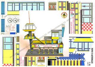 Depo + věž časoměřičů k autodráze