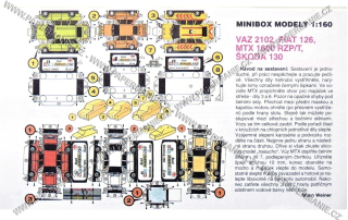 Minibox set - osobní vozidla 6ks 